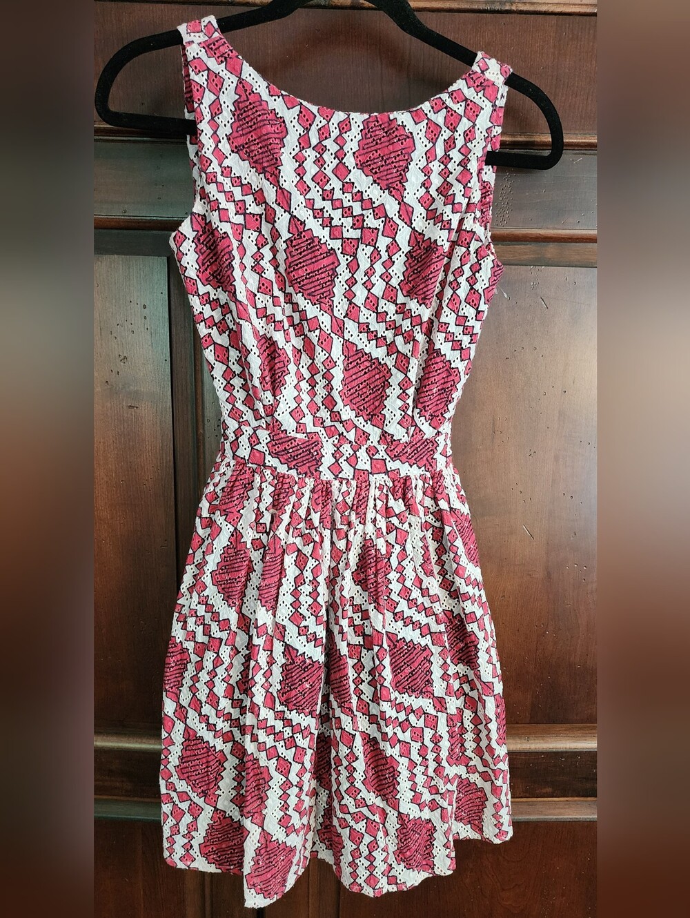 Thakoon Addition Eyelet Lined Open Back Mini Dress